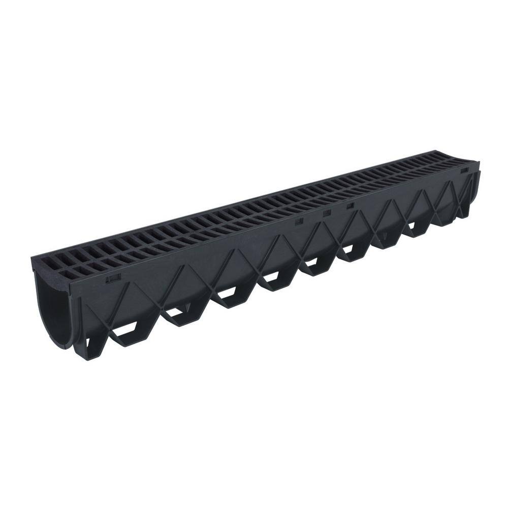 RELN 003101 Storm Drain 5 in. x 40 in. Channel Drain Kit, Black Grate RELN 003101 Storm Drain 5 in. x 40 in. Channel Drain Kit, Black Grate