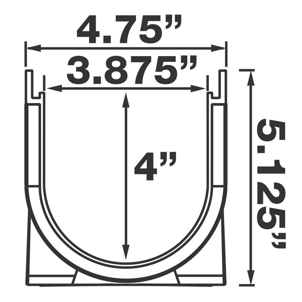 RELN 003101 Storm Drain 5 in. x 40 in. Channel Drain Kit, Black Grate1