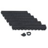 RELN 003118 Storm Drain Series 5 in. W x 5.25 in. D x 39.4 in. L Channel Drain Kit with Black Grate (6-Pack)