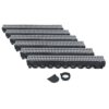 RELN 003131 Storm Drain Deep Series 5 in. W x 5.25 in. D x 39.4 in. L Channel Drain Kit with Gray Grate (6-Pack)