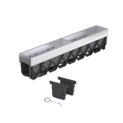 RELN 210031 Storm Drain Pro Series 6 in. x 40 in. Hidden Channel Drainage System with Stainless Steel Removable Trays