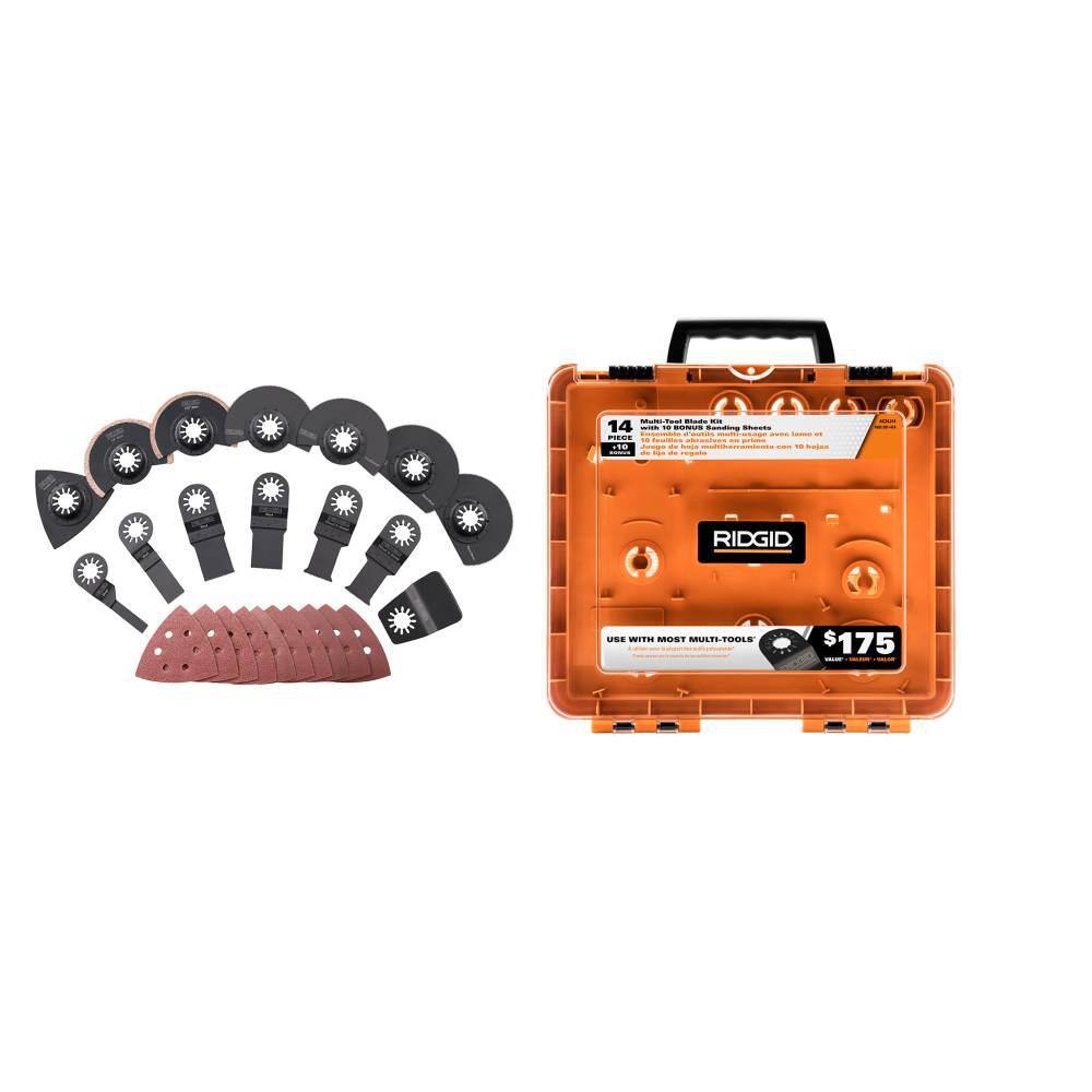 RIDGID AC24J14 14-Piece Oscillating Multi-Tool Blade Accessory Kit2