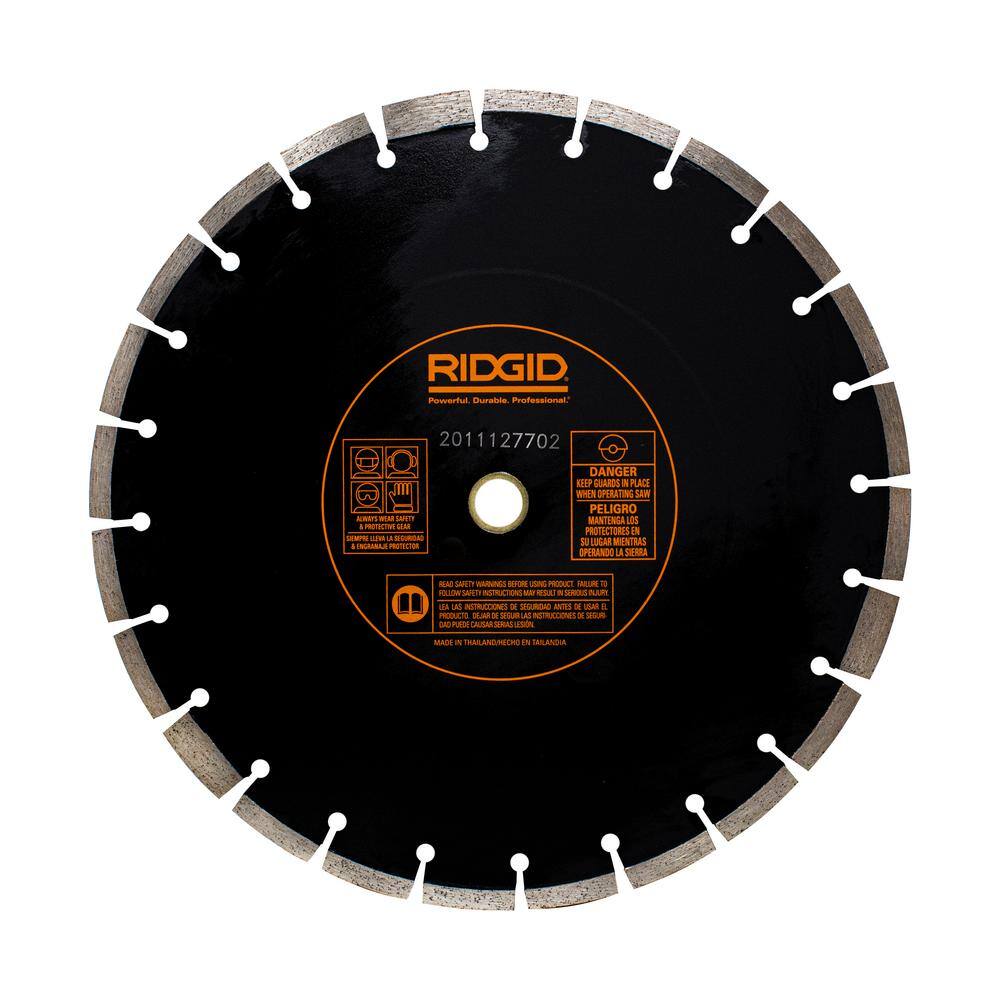 RIDGID HD-CC14X 14 in. Dual-Purpose Walk-Behind Saw Diamond Blade4