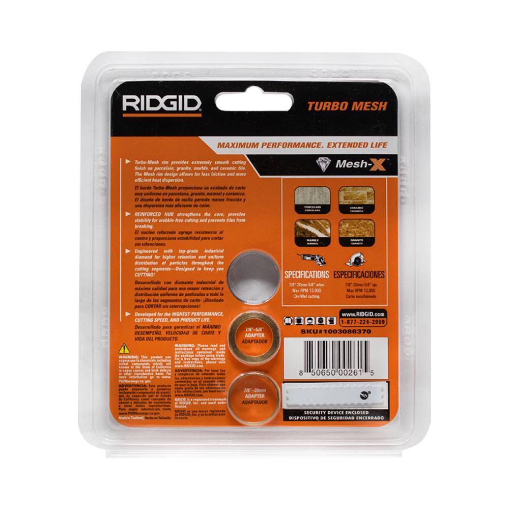 RIDGID HD-CM45P 4.5 in. Continuous Rim Blade with Mesh Rim9