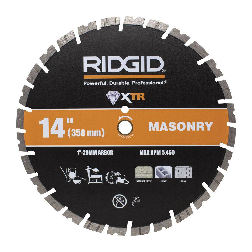 RIDGID HD-MPTS14 14 in. Masonry Diamond Blade RIDGID HD-MPTS14 14 in. Masonry Diamond Blade