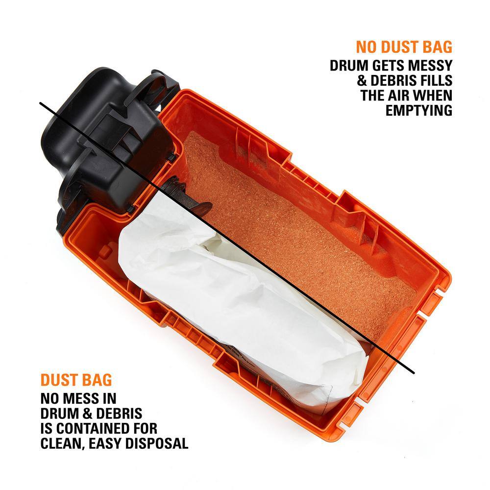 RIDGID VF3501B High-Efficiency Wet Dry Vac Dry Pick-up Only Dust Bags for 3-4.5 Gallon and HD0600 RIDGID Shop Vacuums, Size C (12-Pack)3