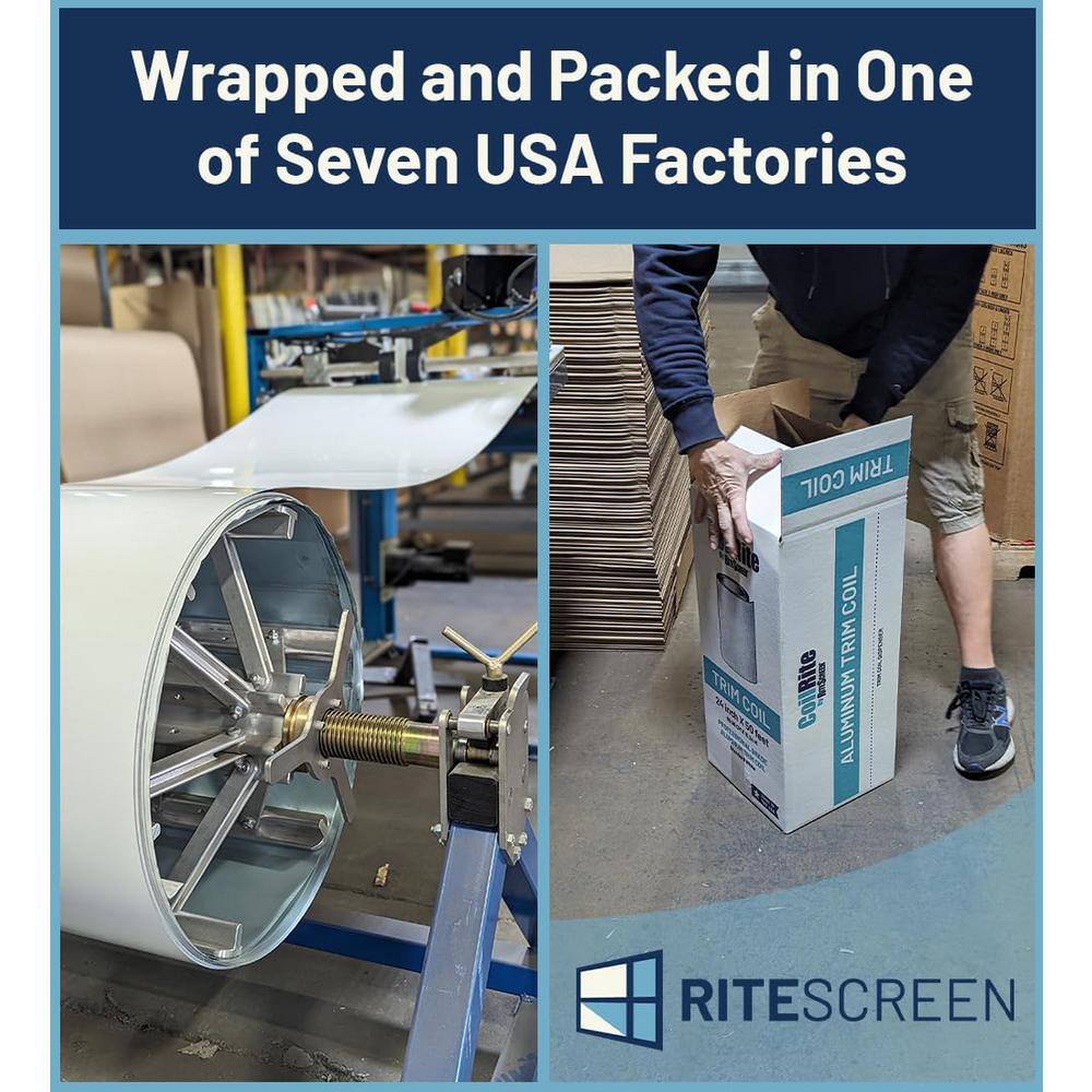 RITESCREEN AS16X24X50C01B 24 in. x 50 ft. White Aluminum Trim Coil7