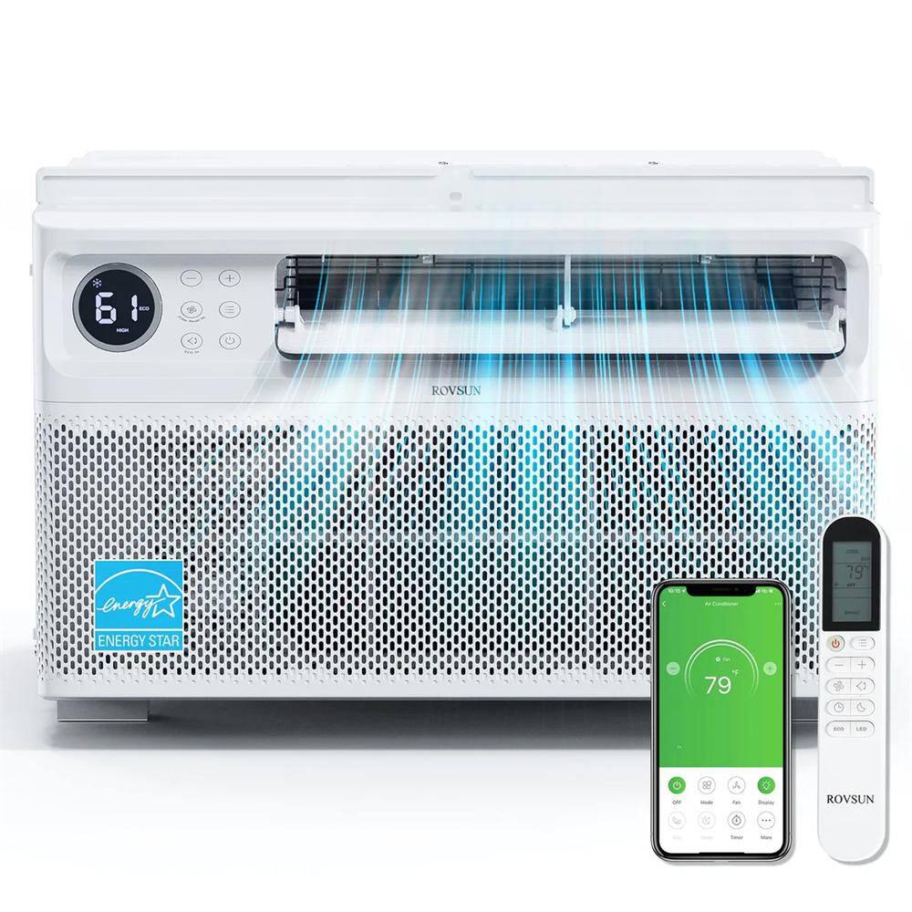 ROVSUN K2G46000630 12,000 BTU (DOE) 115 Volts Inverter WIFI Window Air Conditioner 550 sq. ft. with Remote in White ROVSUN K2G46000630 12,000 BTU (DOE) 115 Volts Inverter WIFI Window Air Conditioner 550 sq. ft. with Remote in White