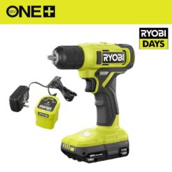 RYOBI PCL201K1 ONE+ 18V Cordless 3/8 in. Drill/Driver Kit with 1.5 Ah Battery and Charger