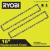RYOBI RY16C1-RY16C1 16 in. 0.050-Gauge Replacement Full Complement Standard Chainsaw Chain, 56 Links (2-Pack)
