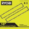 RYOBI RY18C1-RY18C1 18 in. 0.050-Gauge Replacement Full Complement Standard Chainsaw Chain, 62 Links (2-Pack)