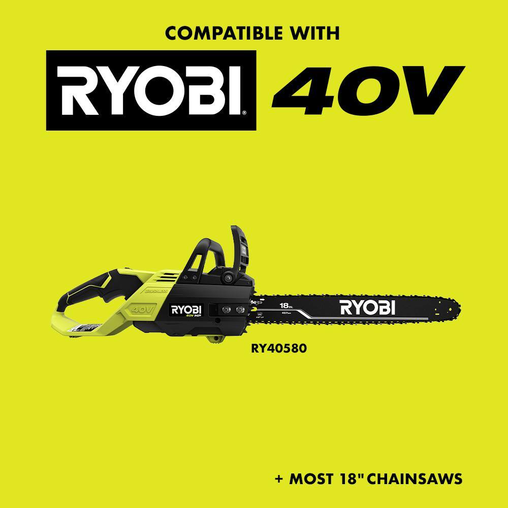RYOBI RY18C1-RY18C1 18 in. 0.050-Gauge Replacement Full Complement Standard Chainsaw Chain, 62 Links (2-Pack)1