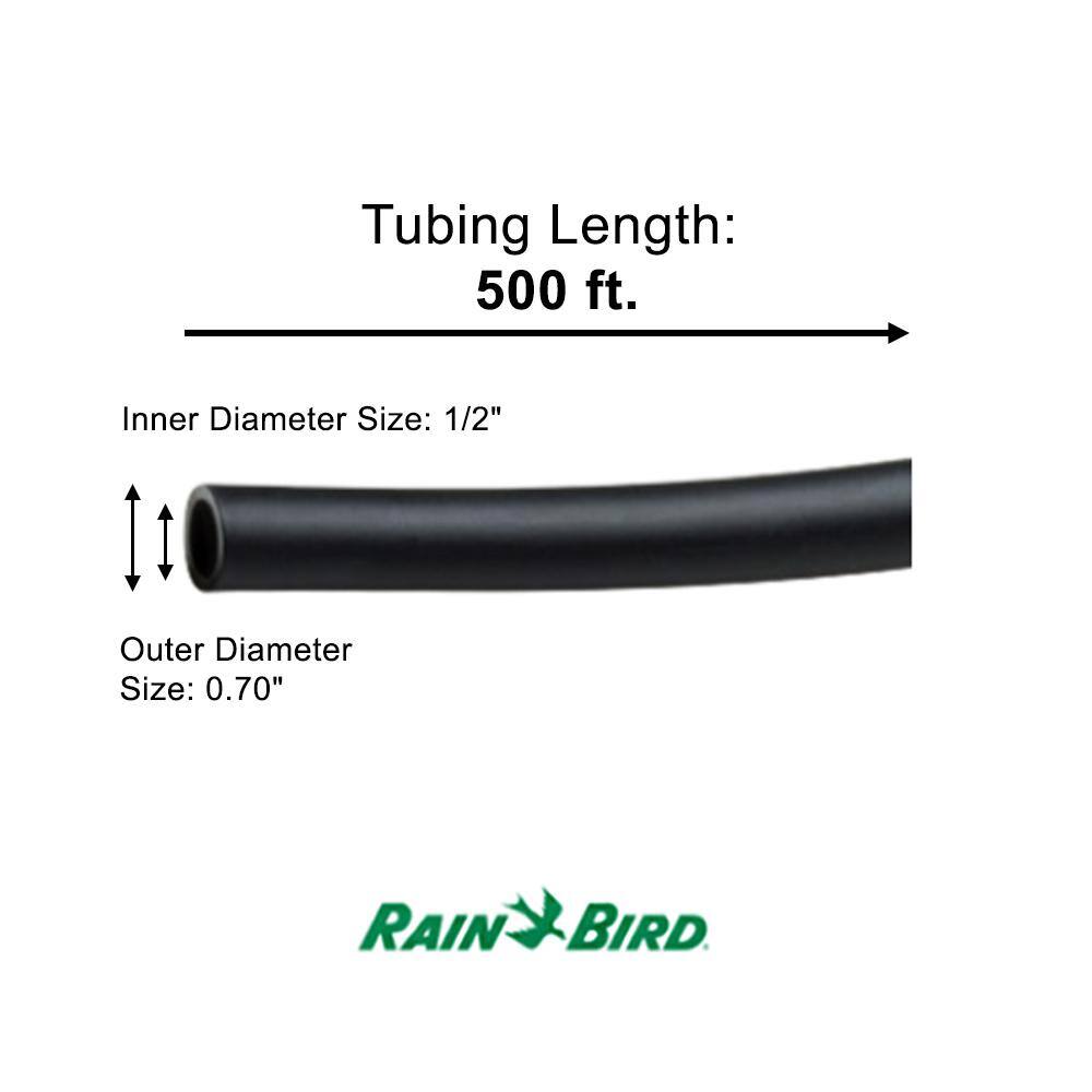 Rain Bird T70-500S 1 2 in. (0.70 in. O.D.) x 500 ft. Distribution Tubing for Drip Irrigation`