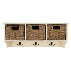 SAFAVIEH HAC5700C Finley White Coat Rack with Storage