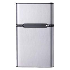 SIMZLIFE RF-S-HD 20 in. 3.2 cu. ft. Mini Refrigerator in Silver with Compact Freezer, 7 Temperature Control, Low Noise, 3D Cooling