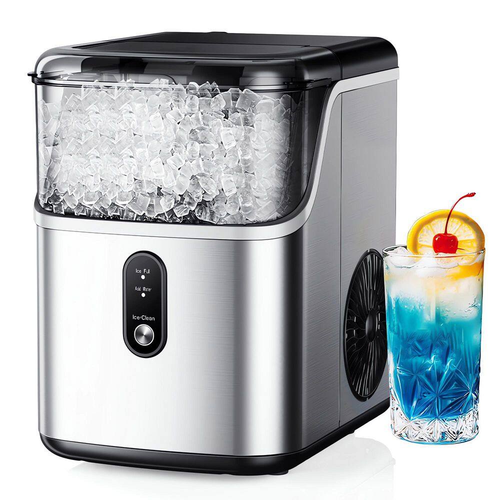 SIMZLIFE ZX-IM-15S-S-HD 8.7 in. 35 lb. 24H Nugget Ice Countertop Portable Ice Maker in Silver, Stainless Steel, Ready in 6 Mins, Auto-Cleaning SIMZLIFE ZX-IM-15S-S-HD 8.7 in. 35 lb. /24H Nugget Ice Countertop Portable Ice Maker in Silver, Stainless Steel, Ready in 6 Mins, Auto-Cleaning