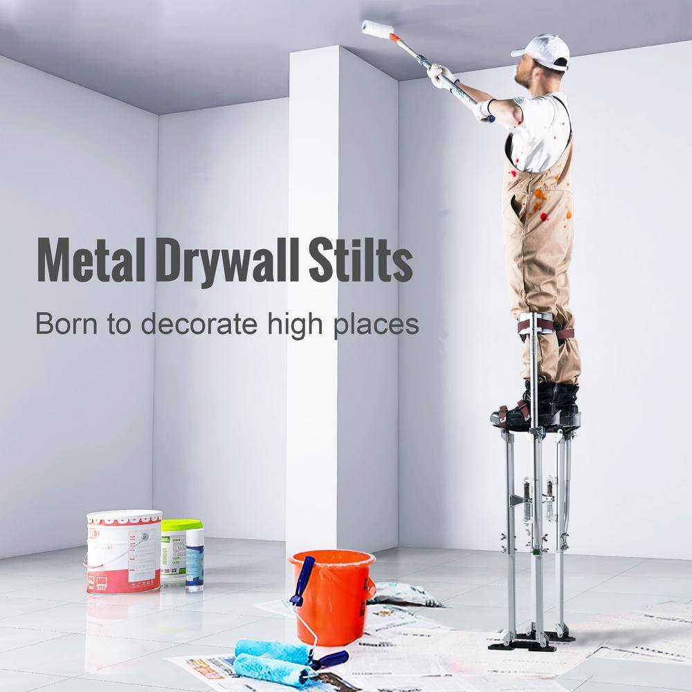 SKYSHALO Drywall Stilts Aluminum Tool Stilts 18 in. to 30 in. Adjustable Painting Taping1