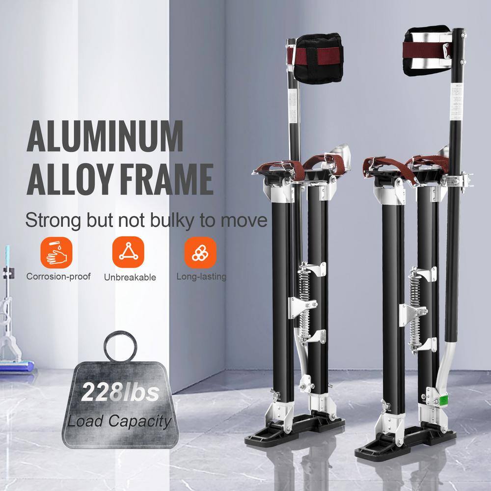 SKYSHALO Drywall Stilts Aluminum Tool Stilts 24 to 40 in. Adjustable Painting Black5