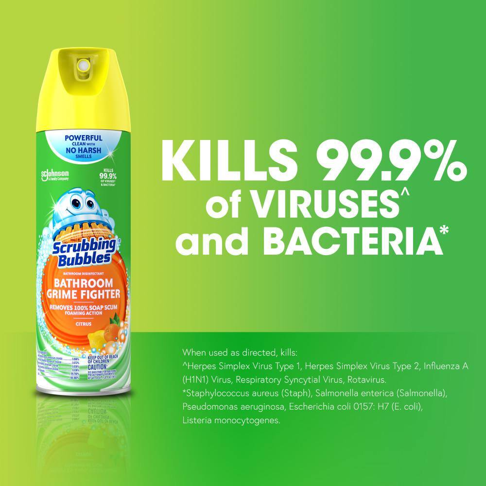 Scrubbing Bubbles 306381 20 oz. Fresh Citrus Scent Disinfectant Bathroom Cleaner (12-Count)(6-Pack)8