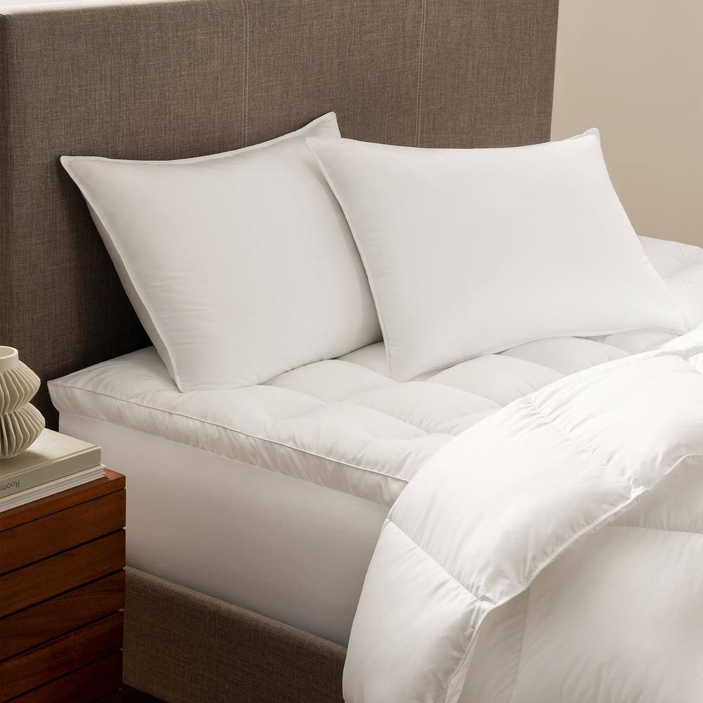 Serta PZW020AKGWHT Down Illusion Hypoallergenic Medium Density Down Alternative King Pillow (Set of 2)3