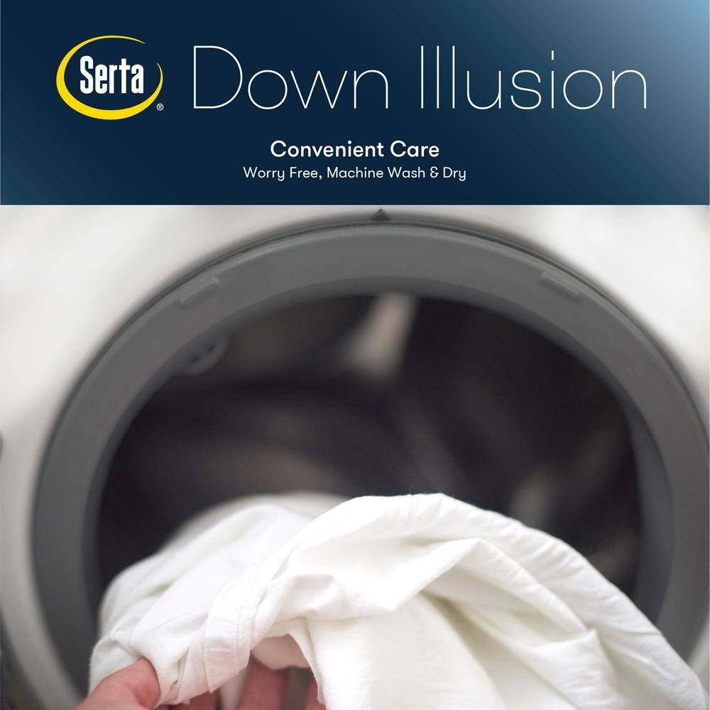 Serta PZW020AKGWHT Down Illusion Hypoallergenic Medium Density Down Alternative King Pillow (Set of 2)9
