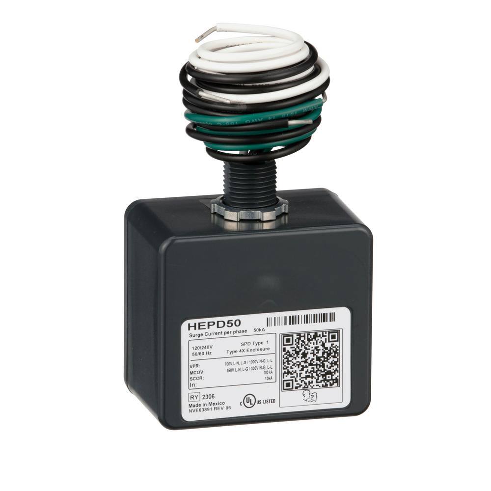 Square D HEPD50 50 kA Universal Whole Home Surge Protection Device3