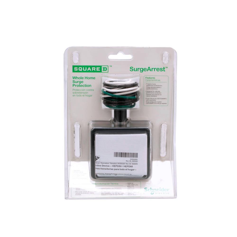 Square D HEPD80 80kA Universal Whole Home Surge Protection Device0