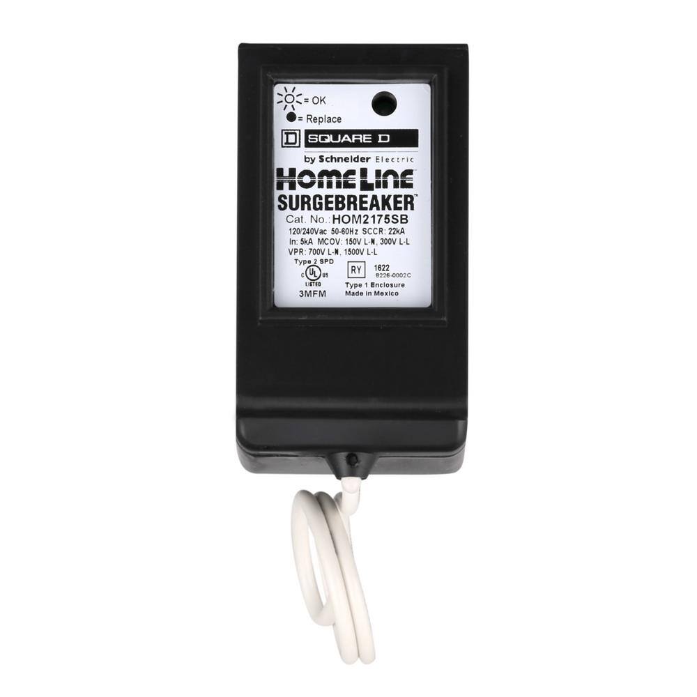 Square D HOM2175SB 25kA 2-Pole Whole Home Surge Protection Device for Square D Homeline Load Centers HOM2175SB0