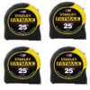 Stanley 33-725CP FATMAX 25 ft. x 1-1/4 in. Tape Measure (4 Pack)