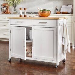 StyleWell SK17787Cr2-EBW Glenville Cream White Rolling Kitchen Cart with Butcher Block Top and Double-Drawer Storage (42 W).jpg