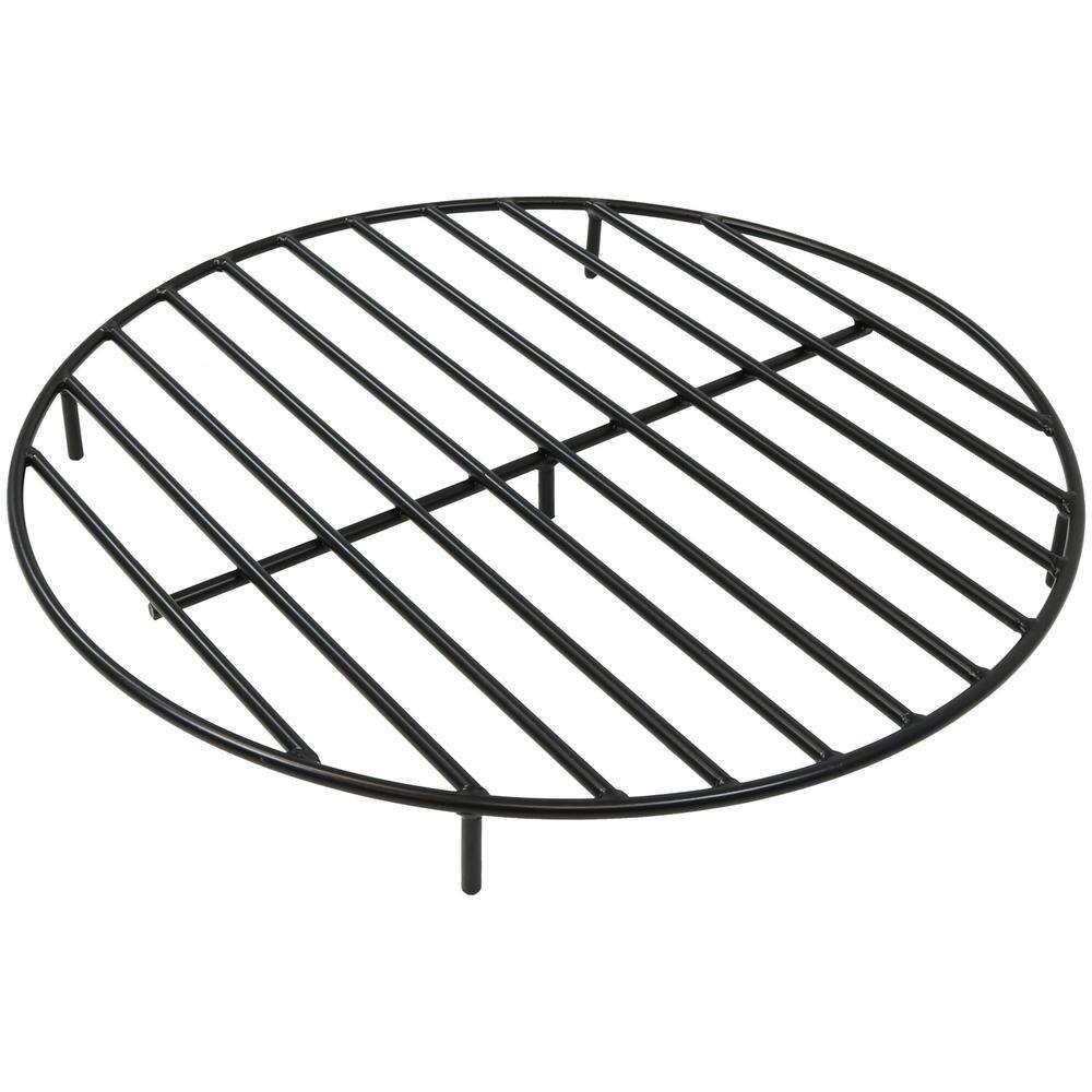 Sunnydaze NB-RG30-INV 30 in. Round Steel Fire Pit Grate in Black Sunnydaze NB-RG30-INV 30 in. Round Steel Fire Pit Grate in Black
