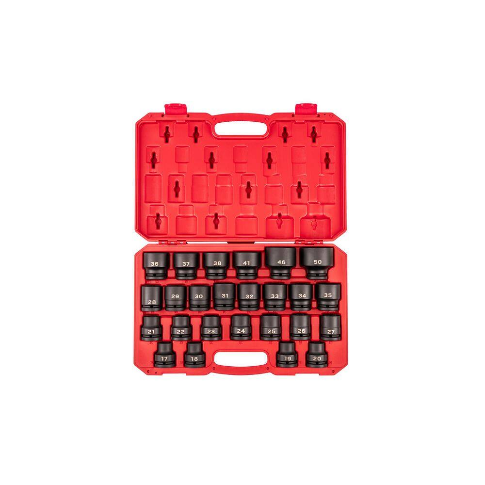 TEKTON SID93313 3 4 in. Drive 6-Point Impact Socket Set with Case, 25-Piece (17-50 mm, Common Sizes) TEKTON SID93313 3/4 in. Drive 6-Point Impact Socket Set with Case, 25-Piece (17-50 mm, Common Sizes)