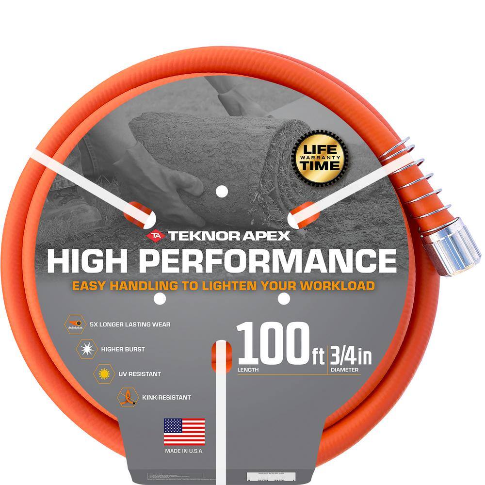 Teknor Apex 9150 100 High-Performance 3 4 in x 100 ft. Kink Resistant, Durable Contractor Grade Garden Hose Teknor Apex 9150 100 High-Performance 3/4 in x 100 ft. Kink Resistant, Durable Contractor Grade Garden Hose
