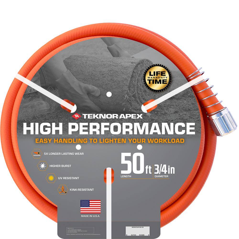 Teknor Apex 9150 50 High-Performance 3 4 in x 50 ft. Kink Resistant, Durable Contractor Grade Garden Hose Teknor Apex 9150 50 High-Performance 3/4 in x 50 ft. Kink Resistant, Durable Contractor Grade Garden Hose