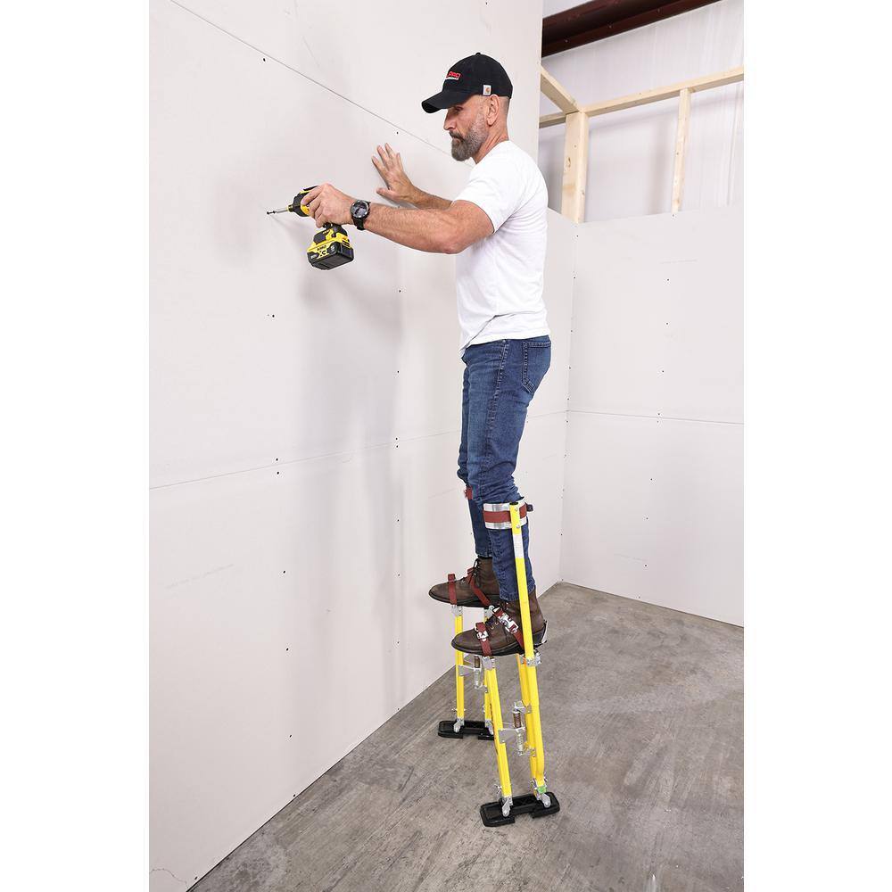 ToolPro TP02441 24 in. to 40 in. Magnesium Adjustable Drywall Stilts With Soft Straps2