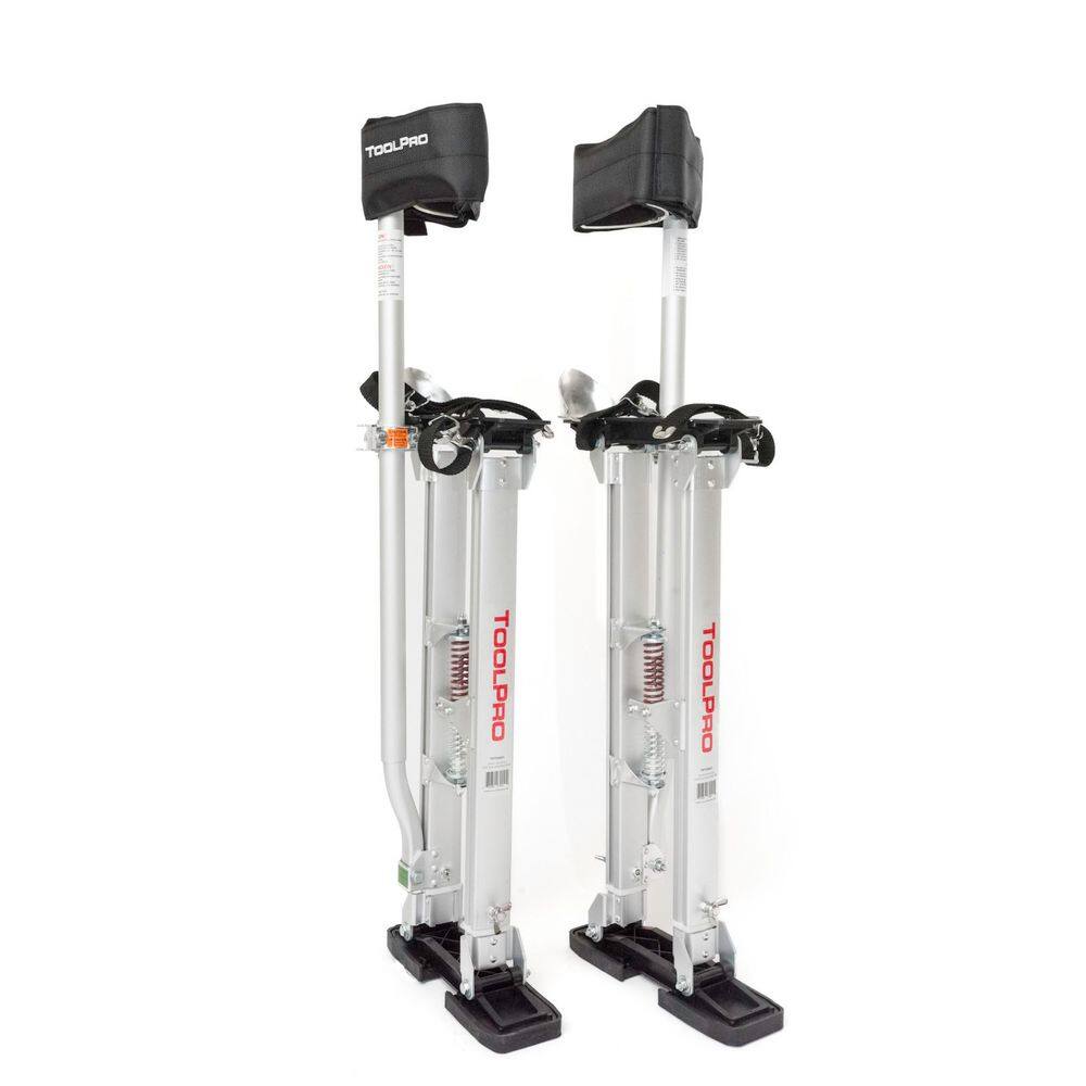 ToolPro TP72441 24 in. to 40 in. Aluminum Drywall Stilts with Soft Straps ToolPro TP72441 24 in. to 40 in. Aluminum Drywall Stilts with Soft Straps