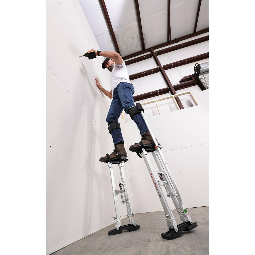 ToolPro TP72441 24 in. to 40 in. Aluminum Drywall Stilts with Soft Straps1
