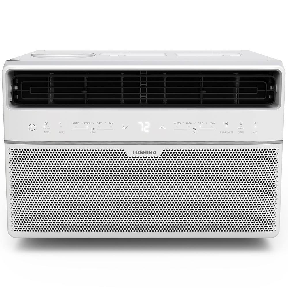 Toshiba WK0813CWRU 8,000 BTU 115-Volt Smart Wi-Fi Touch Control Window Air Conditioner with Remote for up to 350 sq. ft. in White Toshiba WK0813CWRU 8,000 BTU 115-Volt Smart Wi-Fi Touch Control Window Air Conditioner with Remote for up to 350 sq. ft. in White