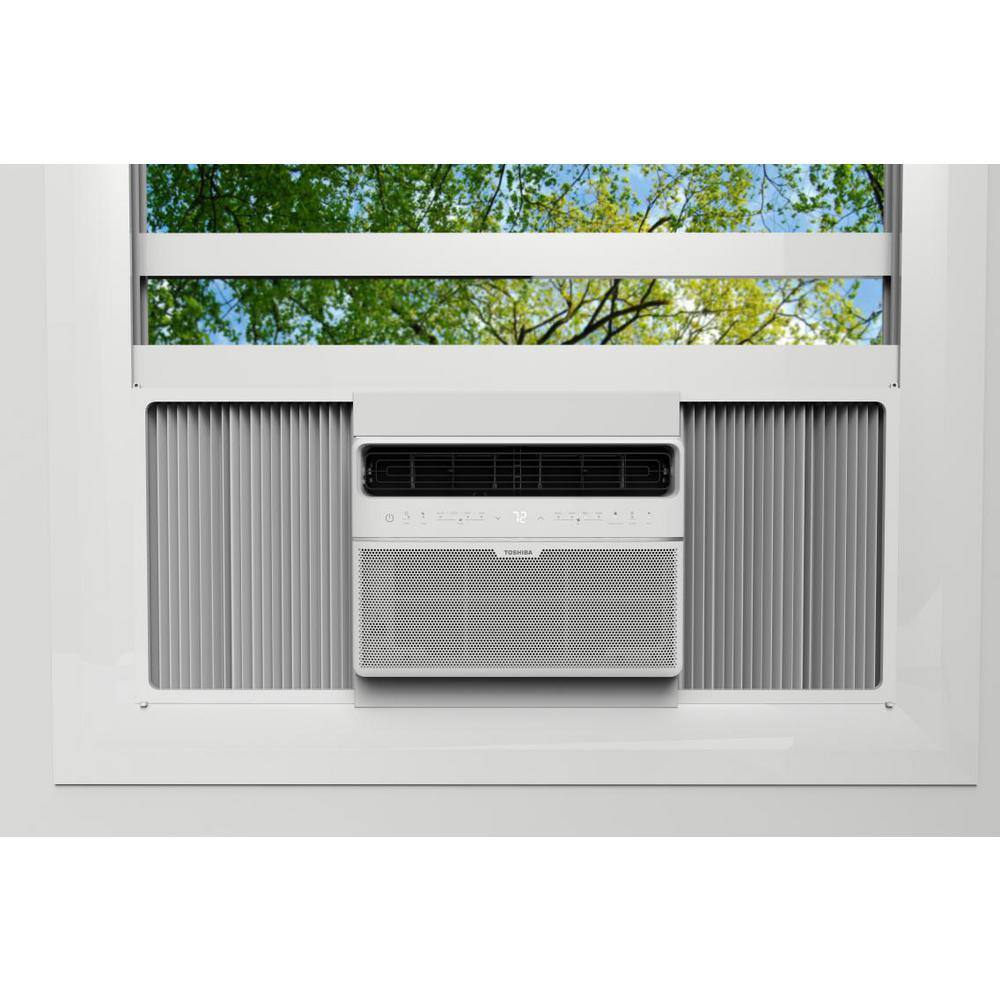 Toshiba WK0813CWRU 8,000 BTU 115-Volt Smart Wi-Fi Touch Control Window Air Conditioner with Remote for up to 350 sq. ft. in White1