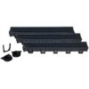 U.S. TRENCH DRAIN 83300-3 Deep Series 5.4 in. W x 5.4 in. D x 39.4 in. L Trench and Channel Drain Kit with Black Grate (3-Pack : 9.8 ft)