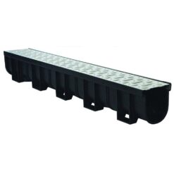 U.S. TRENCH DRAIN 83303 Deep Series 5.4 in. W x 5.4 in. D x 39.4 in. L Trench and Channel Drain Kit w/Stainless Steel Grate