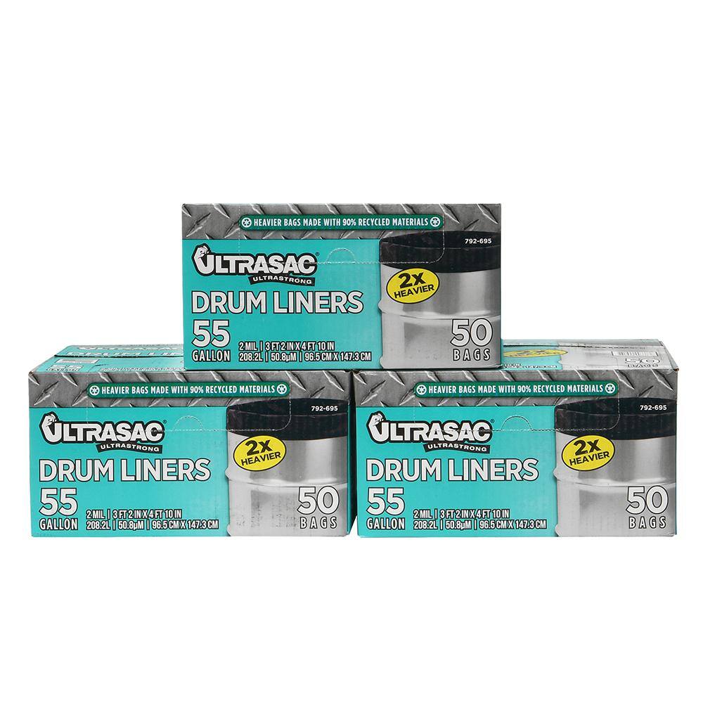 Ultrasac 55 Gal. Drum Liner Trash Bags (50-Count) (3-Pack)11