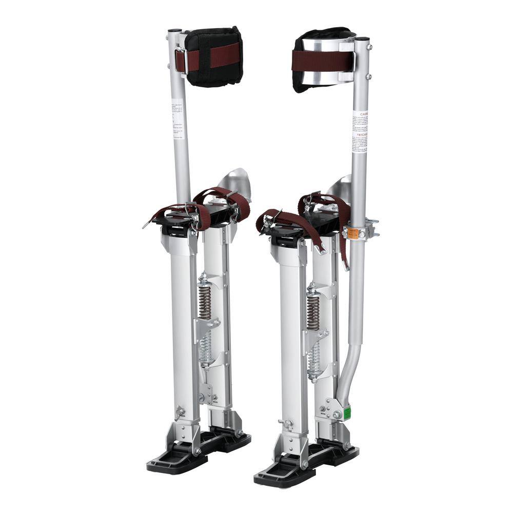 VEVOR Drywall Stilts 18 in. to 30 in. Adjustable Aluminum Tool Stilts Durable and Non-slip Work Stilts VEVOR Drywall Stilts 18 in. to 30 in. Adjustable Aluminum Tool Stilts Durable and Non-slip Work Stilts