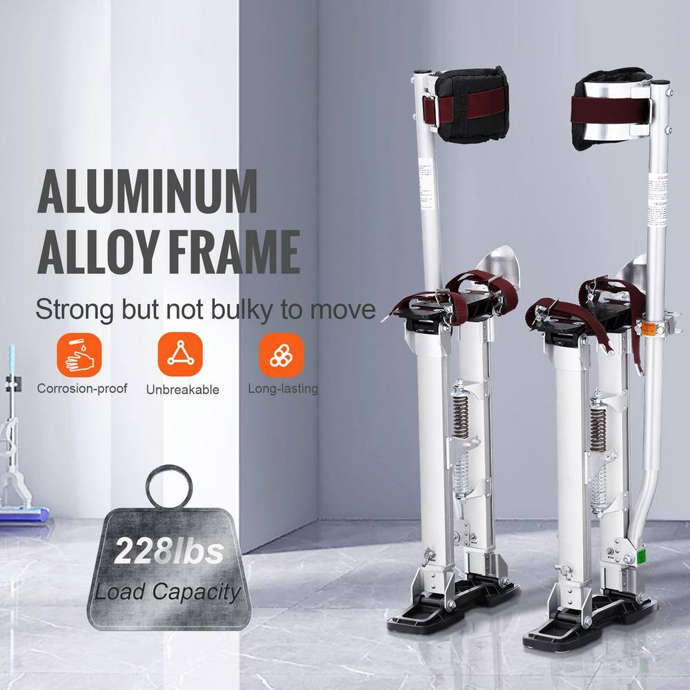 VEVOR Drywall Stilts 18 in. to 30 in. Adjustable Aluminum Tool Stilts Durable and Non-slip Work Stilts3