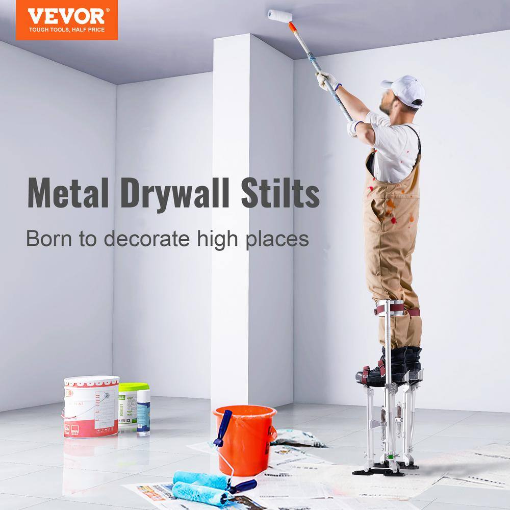 VEVOR Drywall Stilts 18 in. to 30 in. Adjustable Aluminum Tool Stilts Durable and Non-slip Work Stilts6