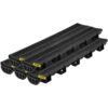 VEVOR Trench Drain System 39 in. L x 5.8 in. W x 3.1 in. D Channel Drain with Plastic Grate and End Cap Drainage Trench 5 Pack