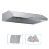 VIKIO PRO VC10-36 36 in. 400 CFM Ducted Under Cabinet Range Hood in Stainless Steel with Dual Motor and Push Button Control, Low Noise