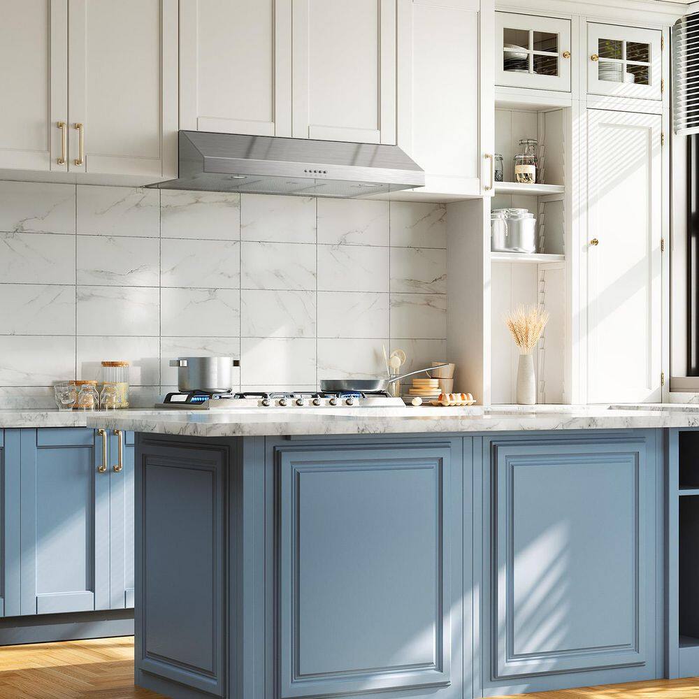 VIKIO PRO VC10-36 36 in. 400 CFM Ducted Under Cabinet Range Hood in Stainless Steel with Dual Motor and Push Button Control, Low Noise2
