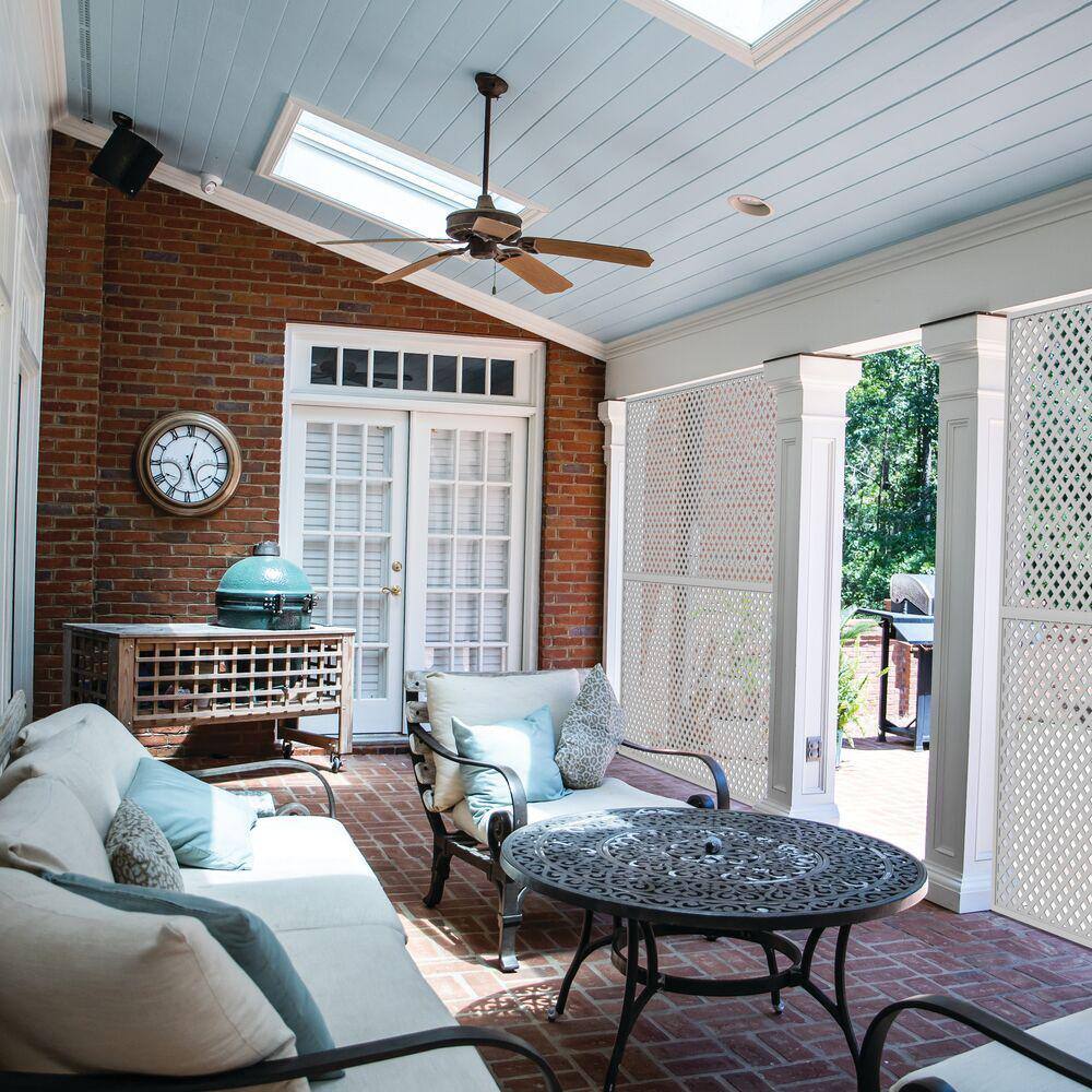 Veranda 73004042 4 ft. x 8 ft. White Privacy Diamond Vinyl Lattice Panel - Framed1