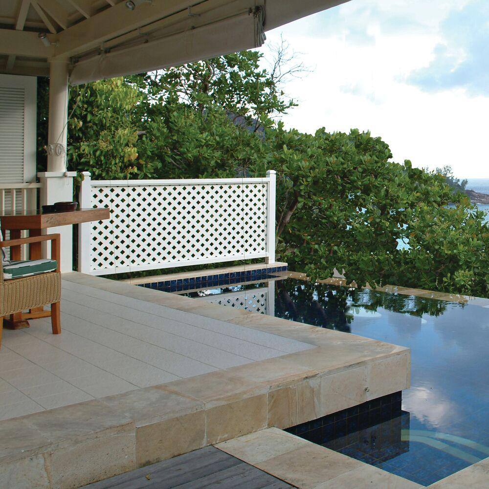 Veranda 73004042 4 ft. x 8 ft. White Privacy Diamond Vinyl Lattice Panel - Framed5